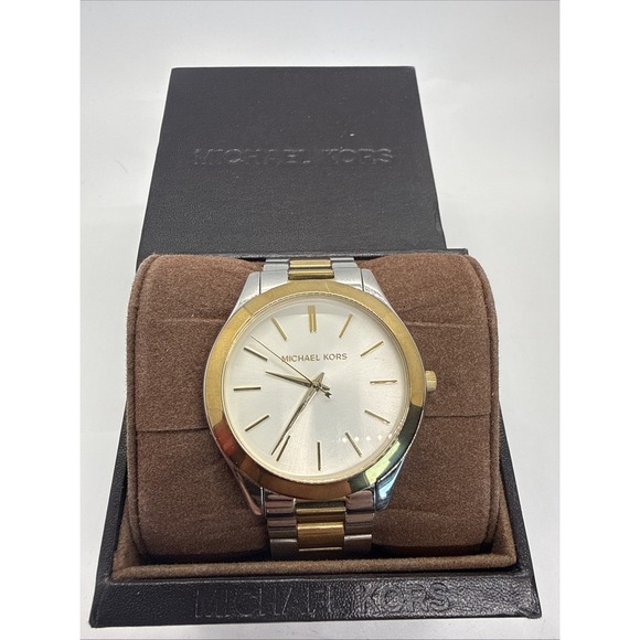Michael Kors Other - Michael Kors Unisex Slim Runway Gold-Tone Stainless Steel Bracelet Watch 42mmA21